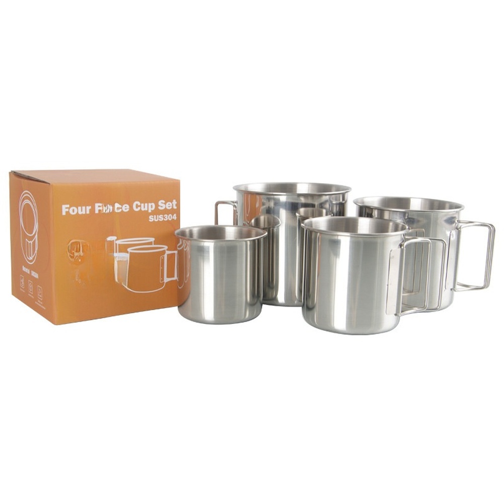 Camping Cooking Set For 4 - Juego de tazas de camping de