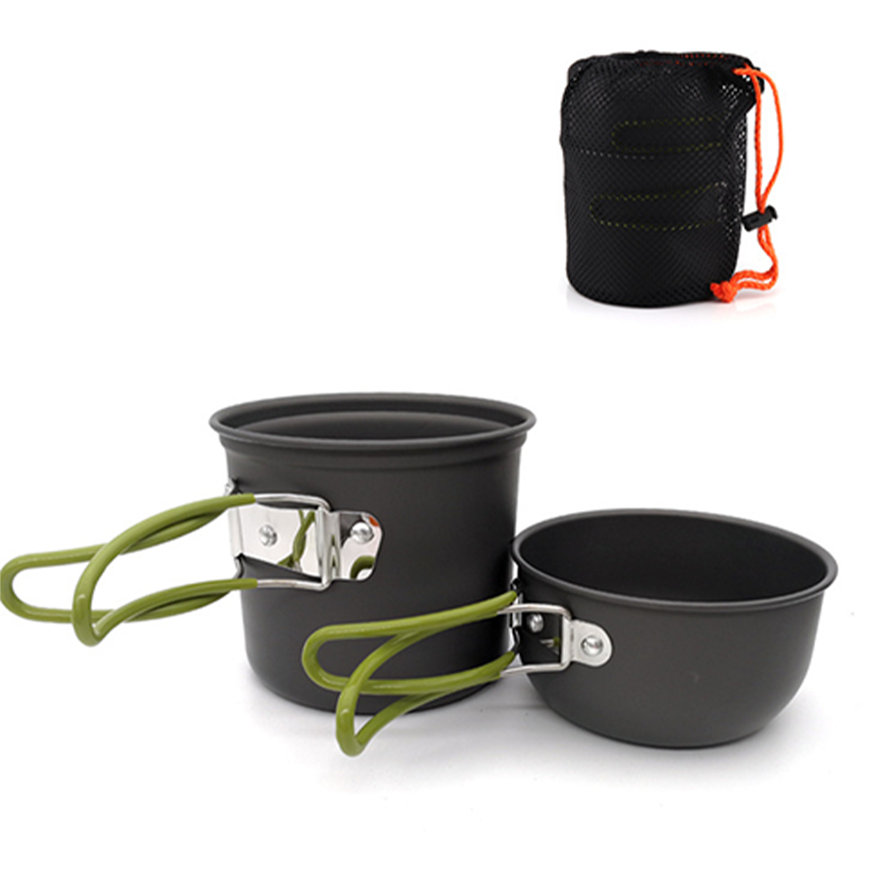 Camping Cooking Pot Set - Pacoone-utensilios de cocina ultraligeros para acampar,