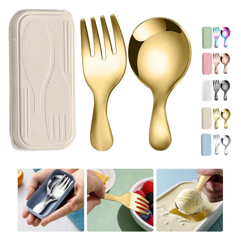 Camping Hiking Cooking - Juego de vajilla de acero inoxidable,