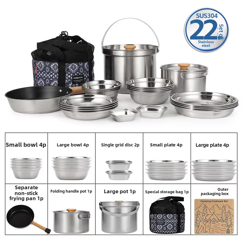 Camping Cooking Pots And Pans - NOBANA, el más nuevo juego de