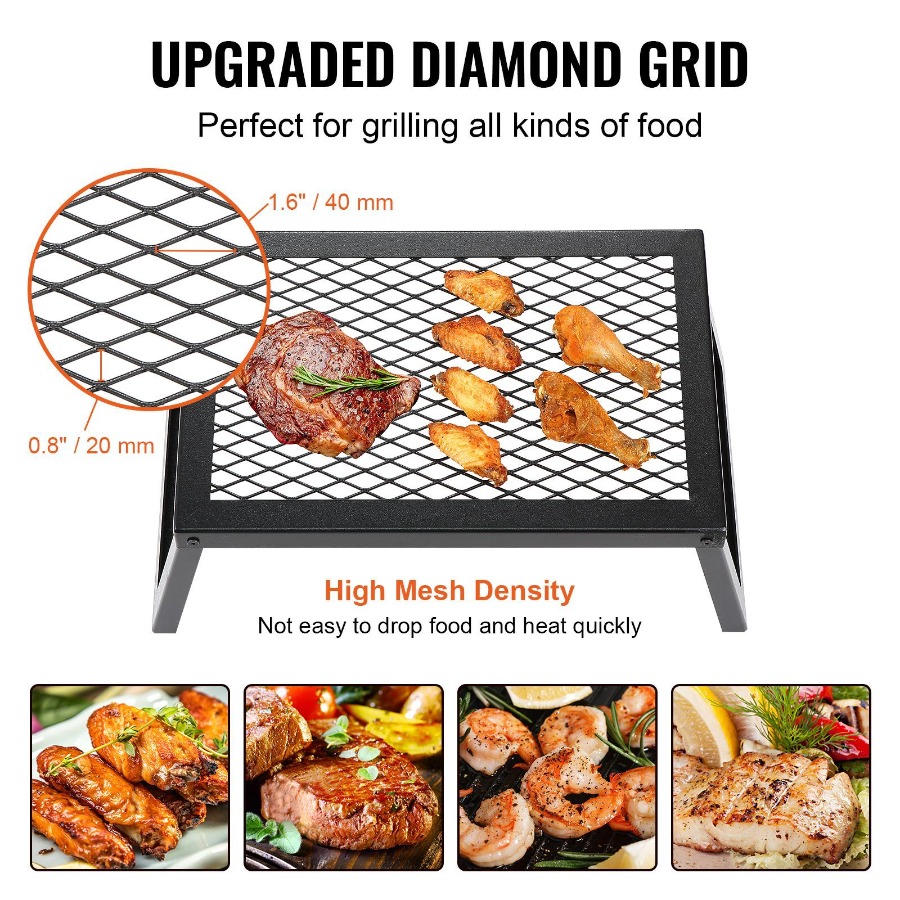 Camping Cooking Over Fire - Parrilla Plegable para Fogata, Rejilla de