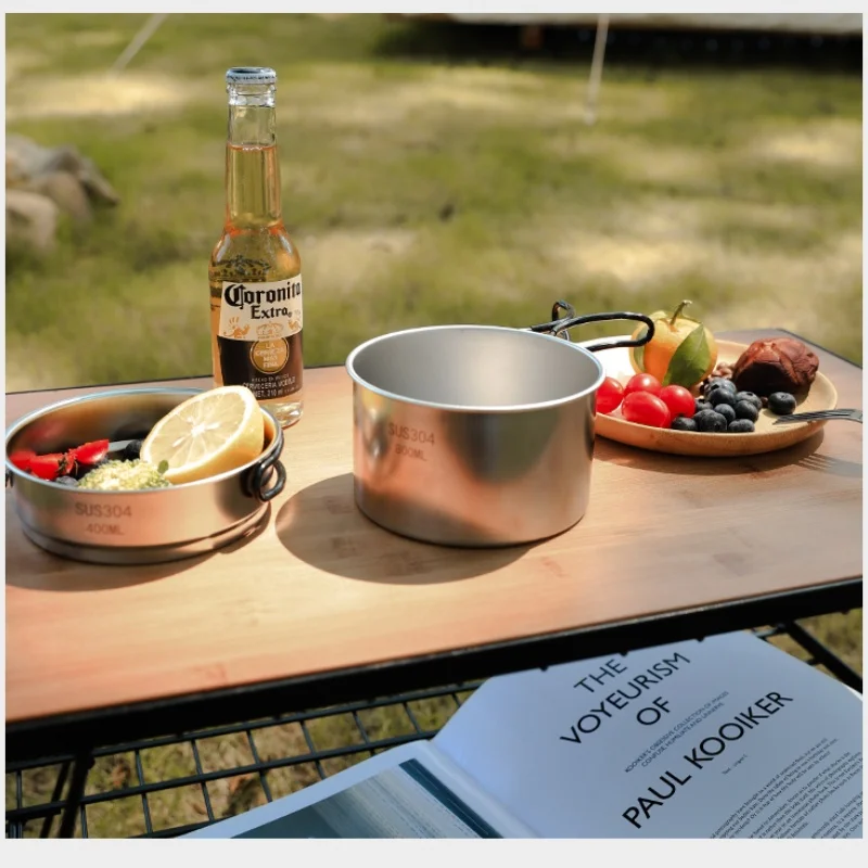 Camping Cooking Pots And Pans Set - 2026 Juego de 5 piezas de