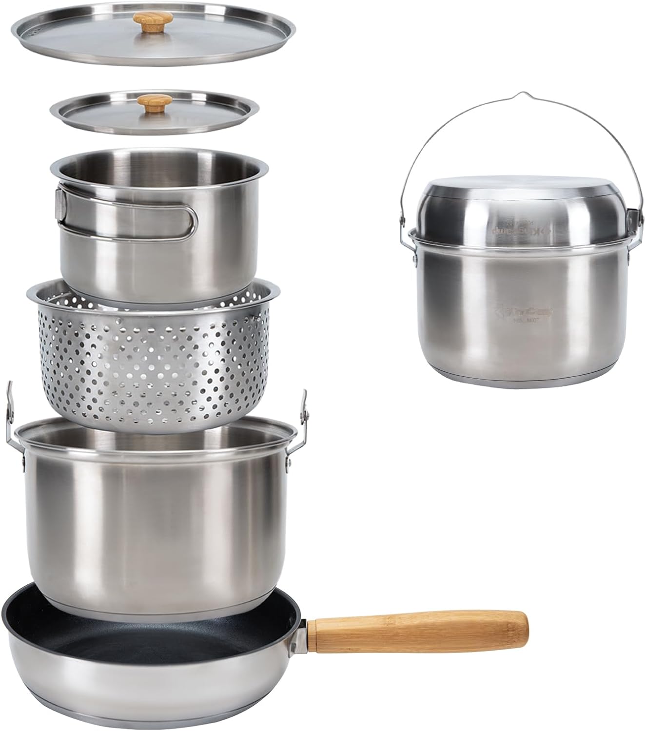 Camping Cooking Pots And Pans Set - Juego de Utensilios de Cocina para