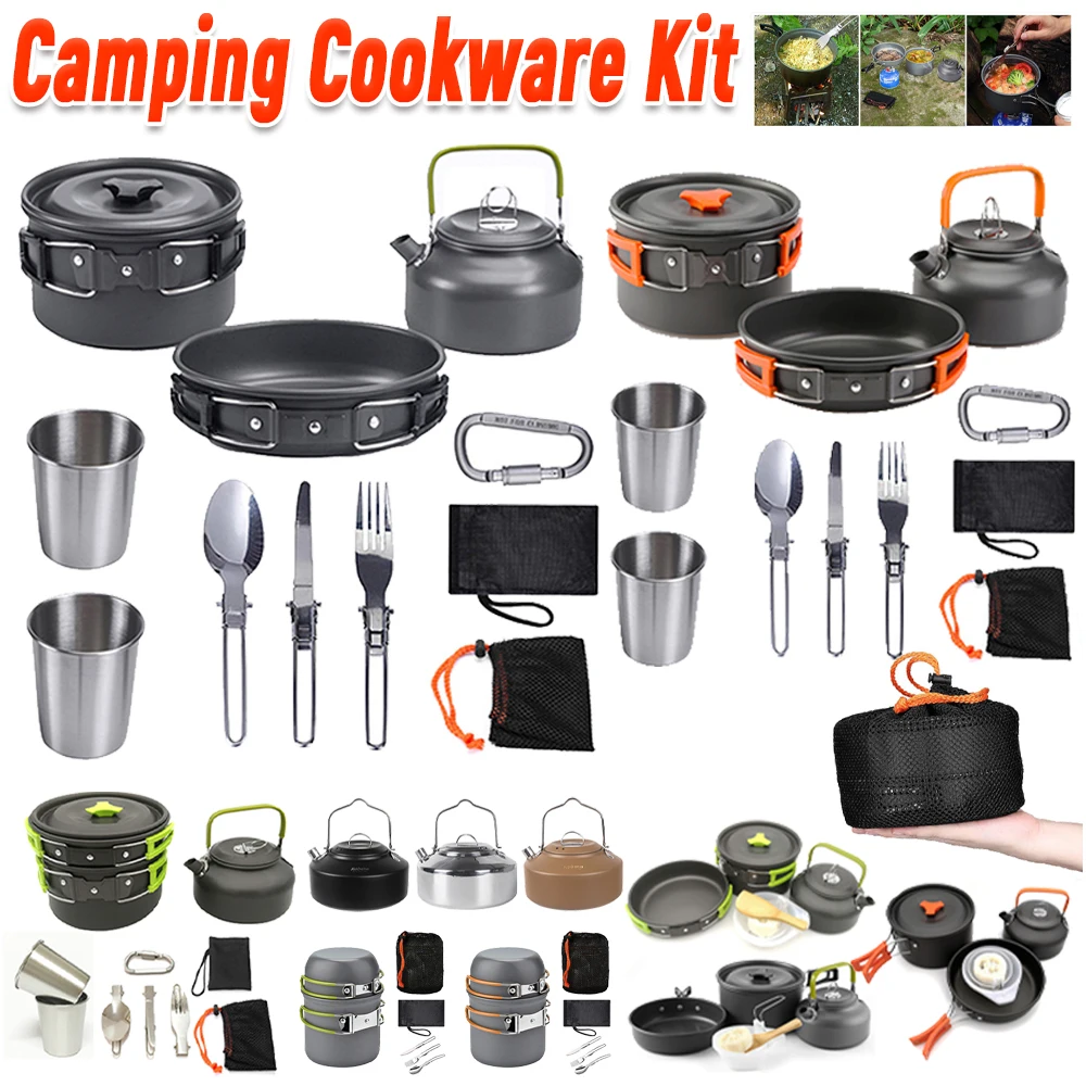 Camping Cooking Set For 4 - Kit de utensilios de cocina para