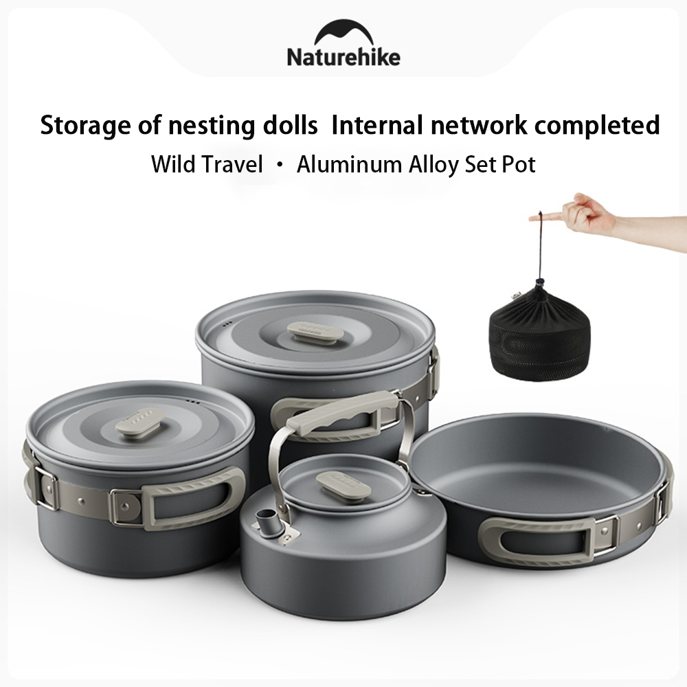 Camping Cooking Pots And Pans Set - Naturehike-Juego de ollas al aire libre,