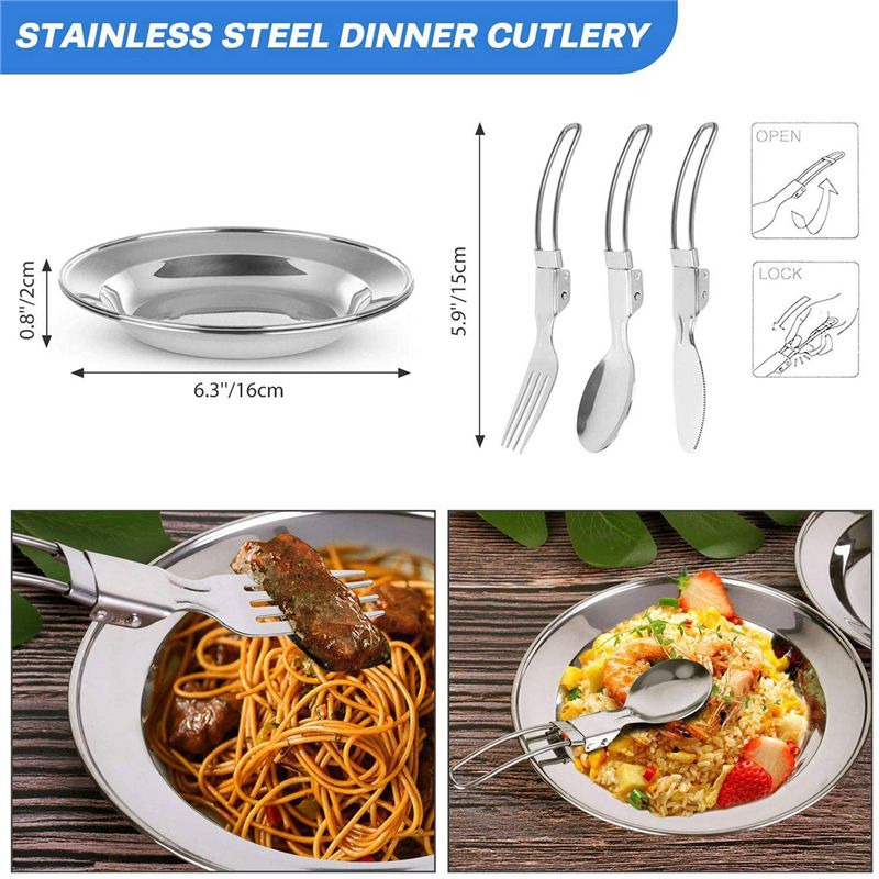 【COMPADORES】Utensilios de coci - Camping Cooking Pots And Pans Set reseña y precio
