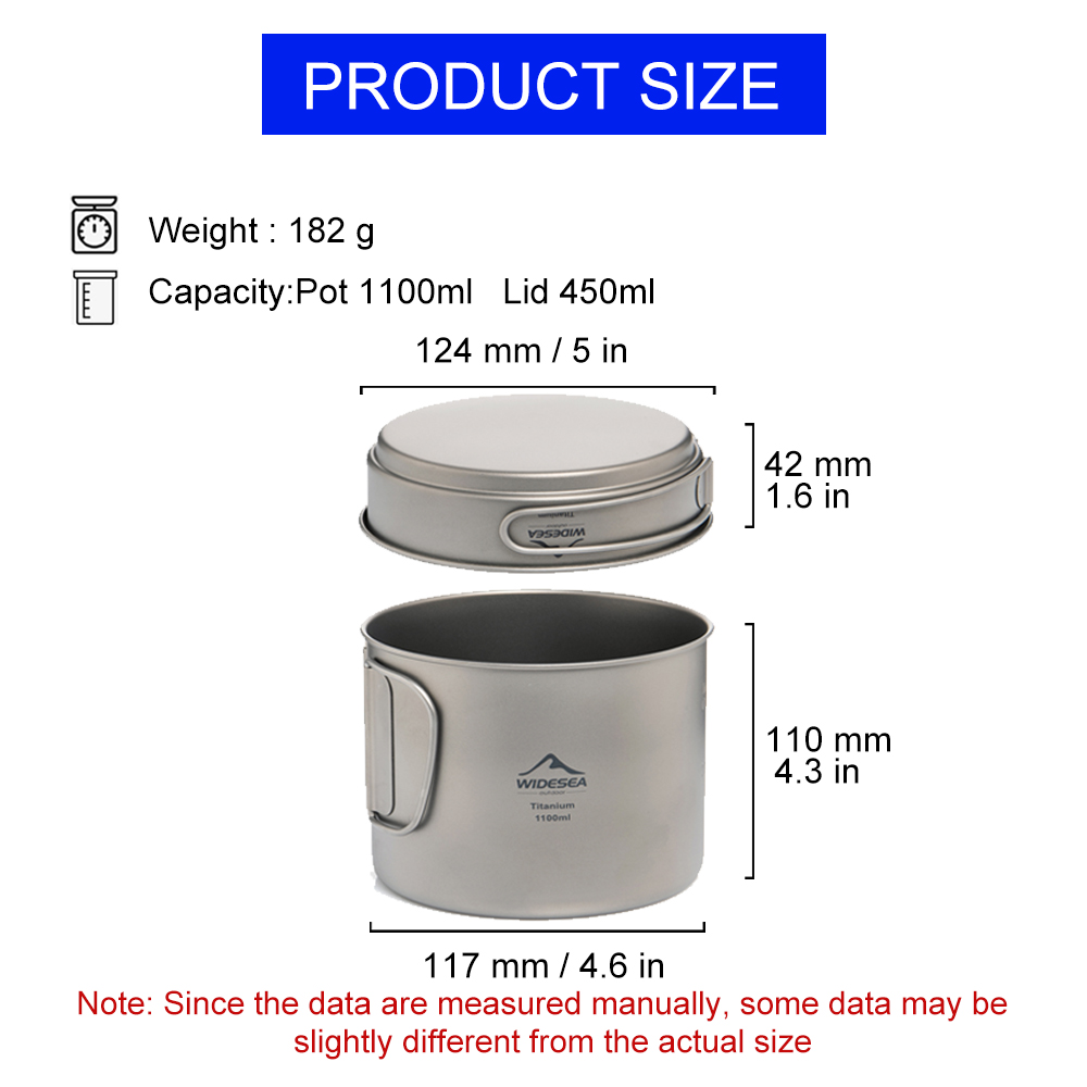 Widesea Olla de camping ultral - Camping Cooking Utilities reseña y precio