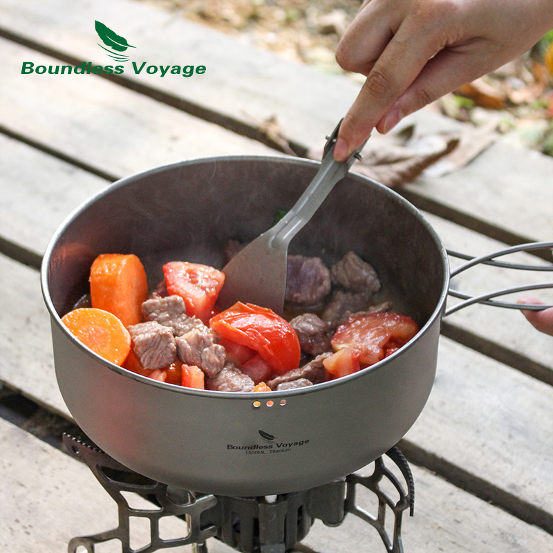 Olla de vapor de titanio Bound - Camping Cooking Pots And Pans Set reseña y precio