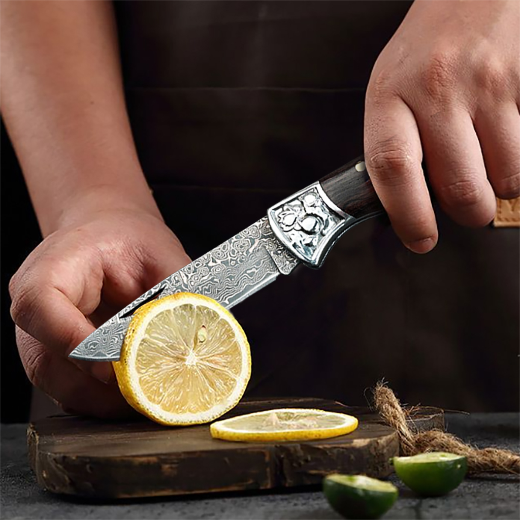 Cuchillo Plegable WXCOO Damasc - Camping Cooking Knives reseña y precio