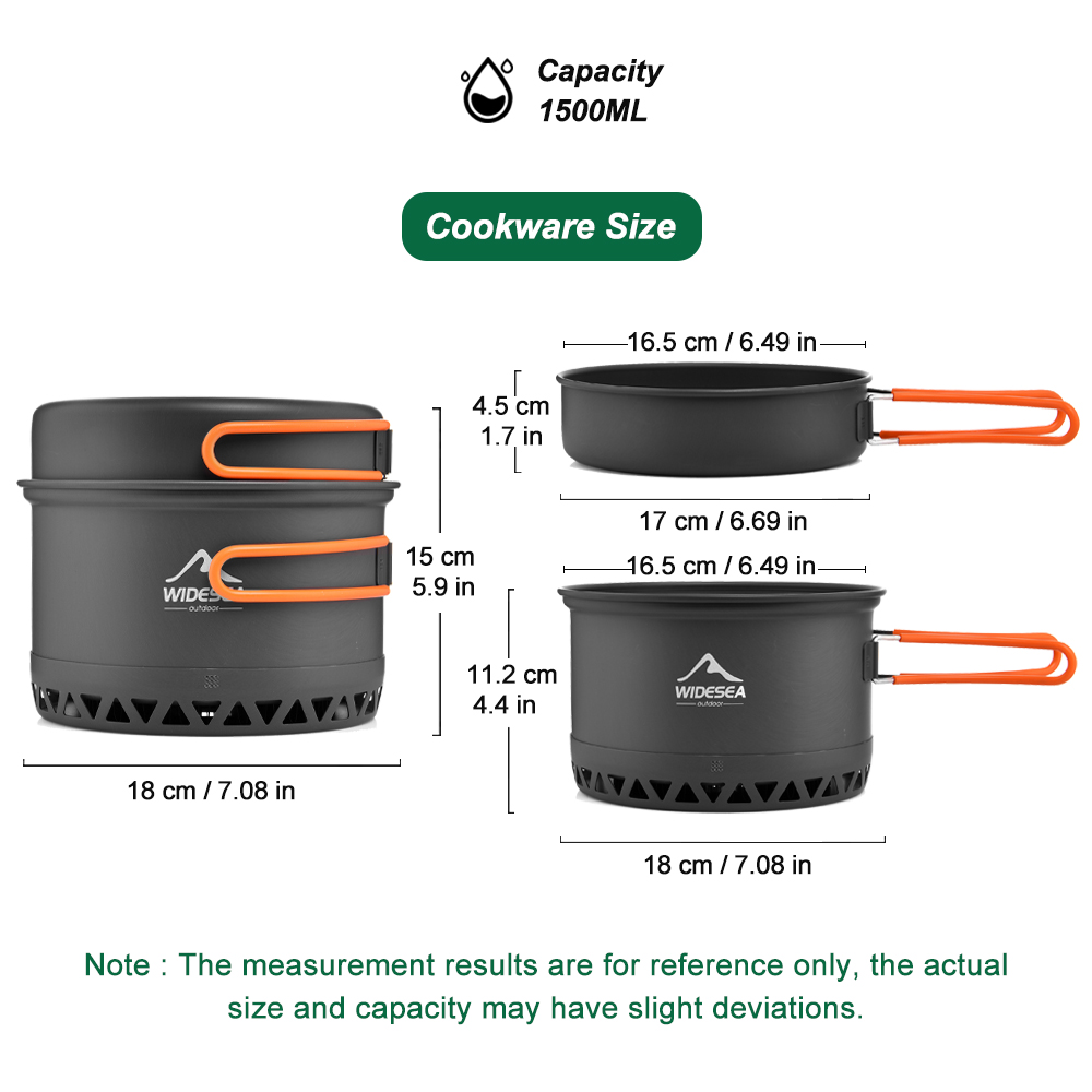 Vajilla para acampar, juego de - Camping Cooking Set For 4 reseña y precio
