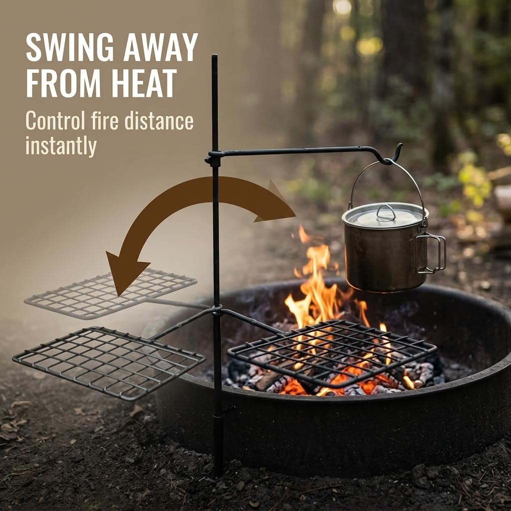 Juego de Parrilla Giratoria, R - Camping Cooking Over Fire reseña y precio
