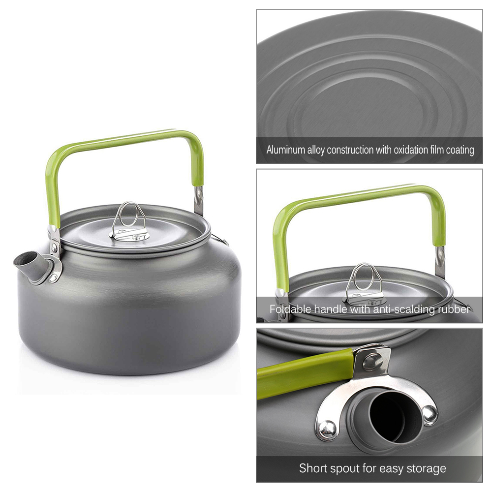 Hervidor de agua portátil para - Camping Cooking Pot Set reseña y precio
