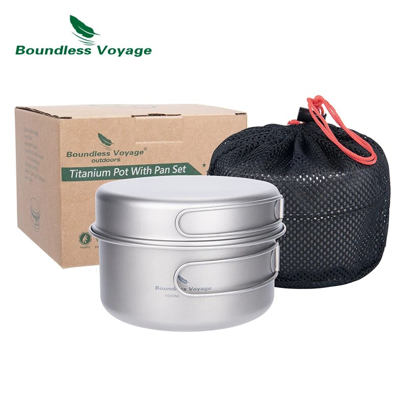 Juego de sartenes de titanio B - Camping Cooking Set For 4 reseña y precio