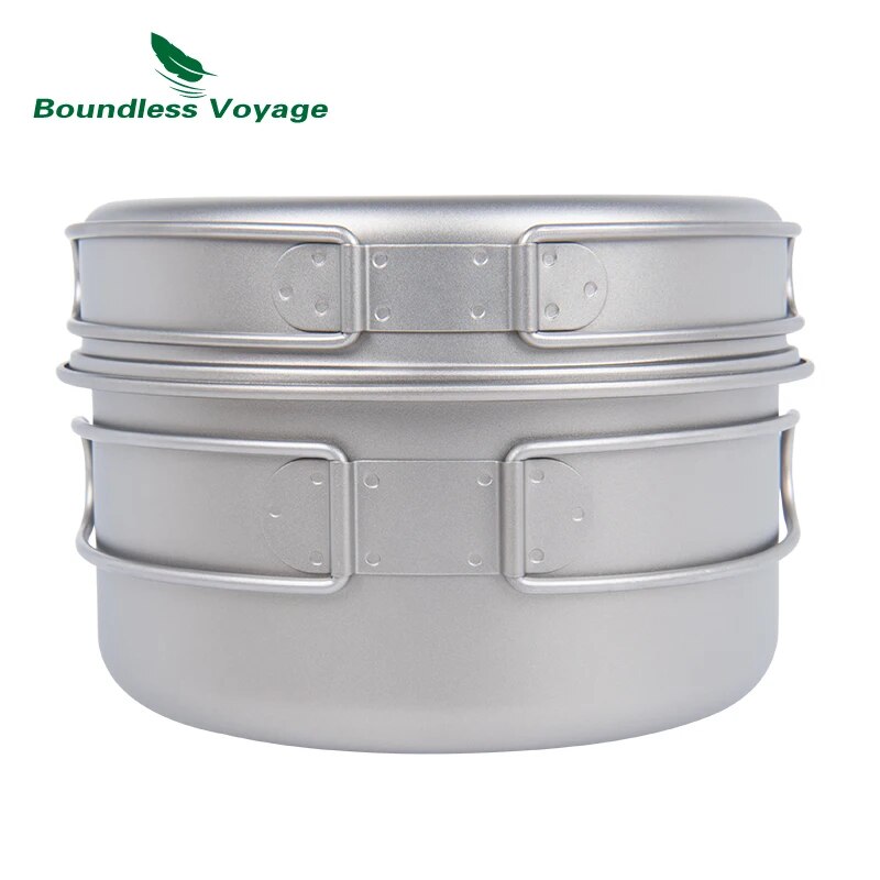 Juego de sartenes de titanio B - Camping Cooking Set For 4 reseña y precio
