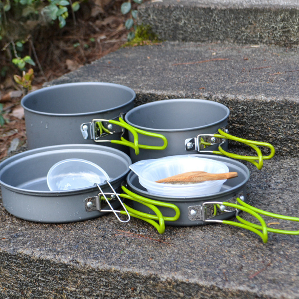 1 Juego de Utensilios de Cocin - Camping Cooking Pots And Pans Set reseña y precio