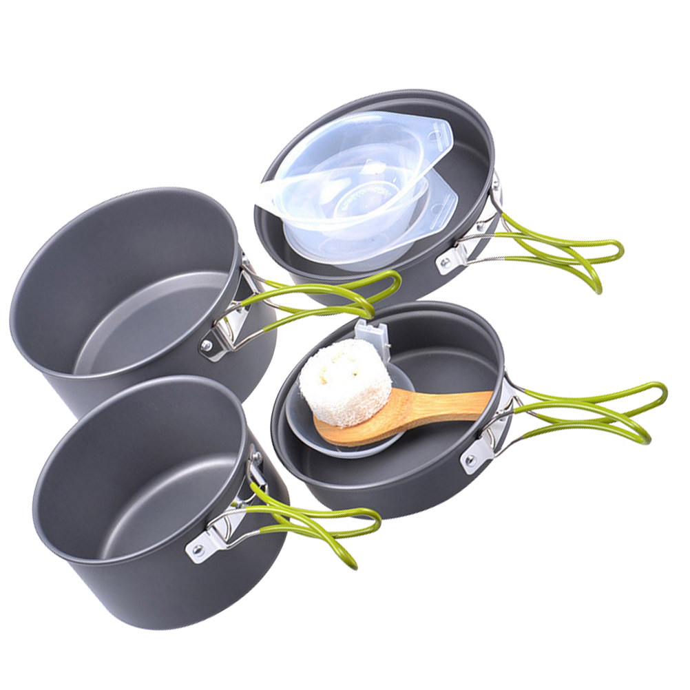 1 Juego de Utensilios de Cocin - Camping Cooking Pots And Pans Set reseña y precio