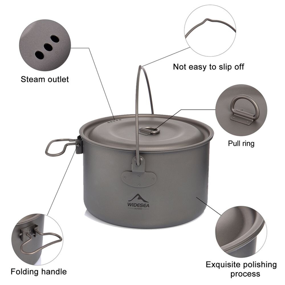 Widesea-vajilla para acampar,  - Camping Cooking Pots And Pans Set reseña y precio