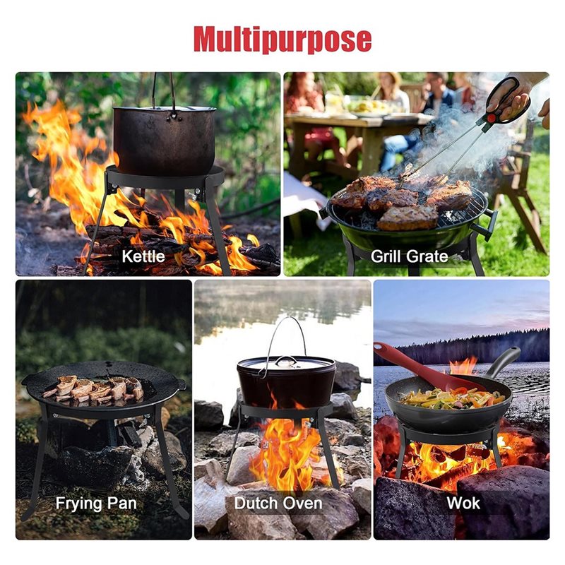 A02F-Soporte Plegable Portátil - Camping Cooking Over Fire reseña y precio