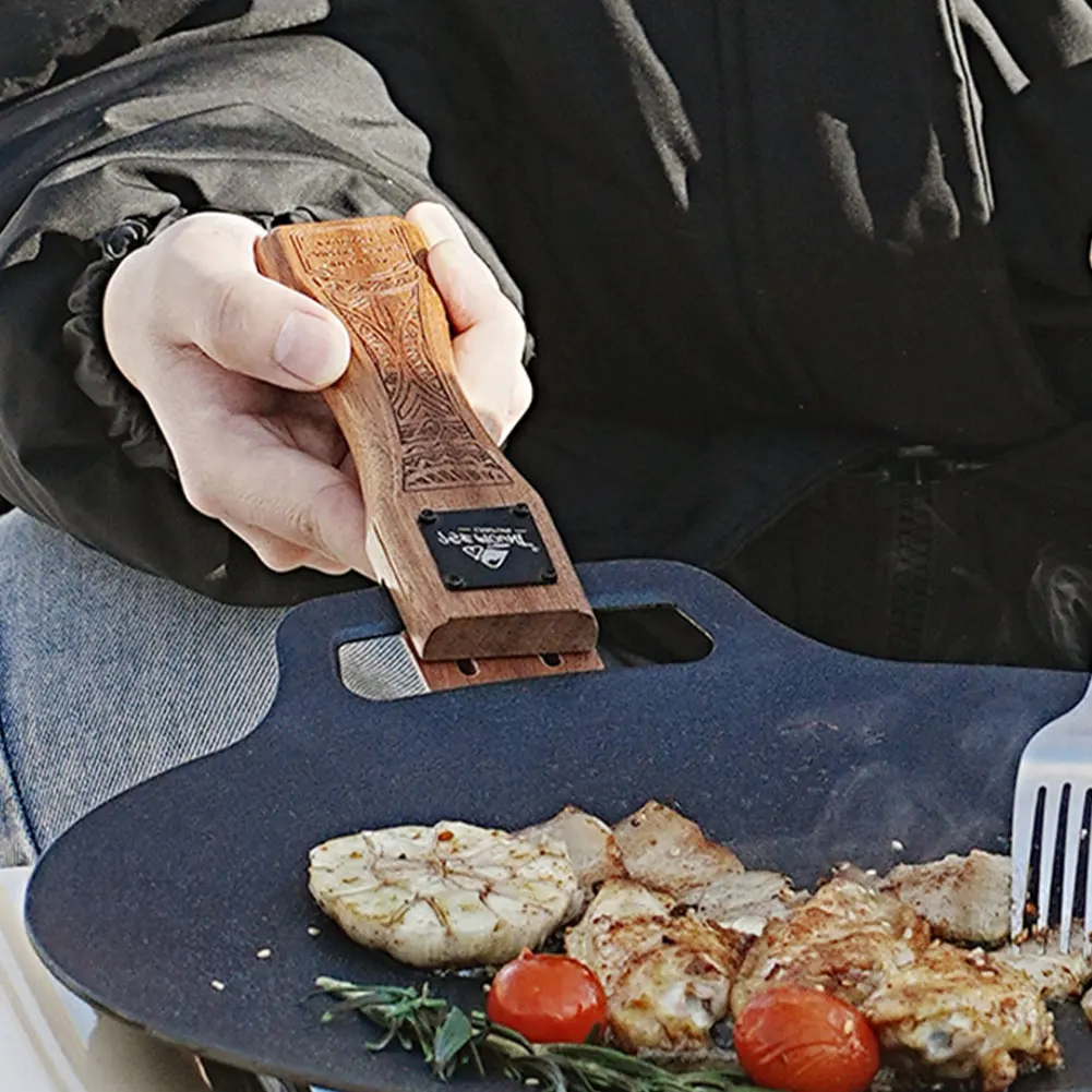 Sartén de madera natural para  - Camping Cooking Utilities reseña y precio