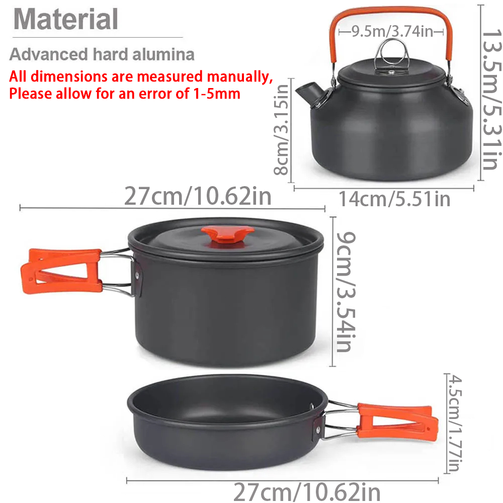 1 Uds./1 Juego de utensilios d - Camping Cooking Set For 4 reseña y precio