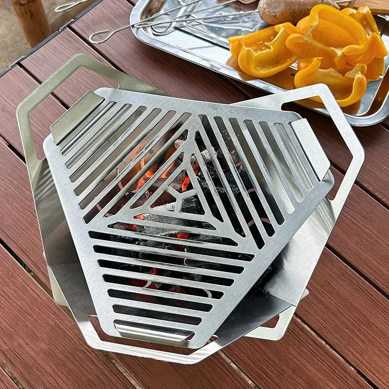 Parrilla Triangular Resistente - Camping Cooking Gadgets reseña y precio