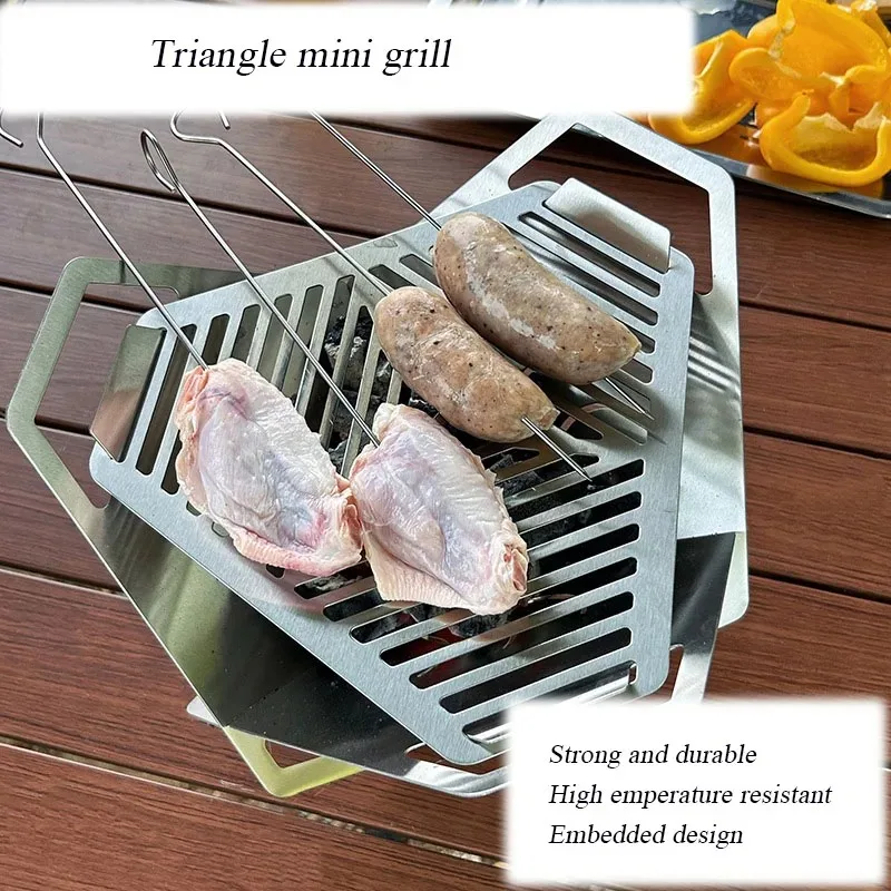 Parrilla Triangular Resistente - Camping Cooking Gadgets reseña y precio