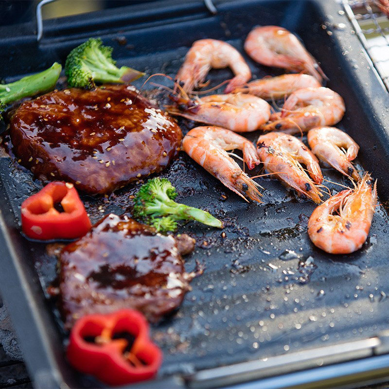Sartén cuadrada gruesa para ex - Camping Hiking Cooking reseña y precio