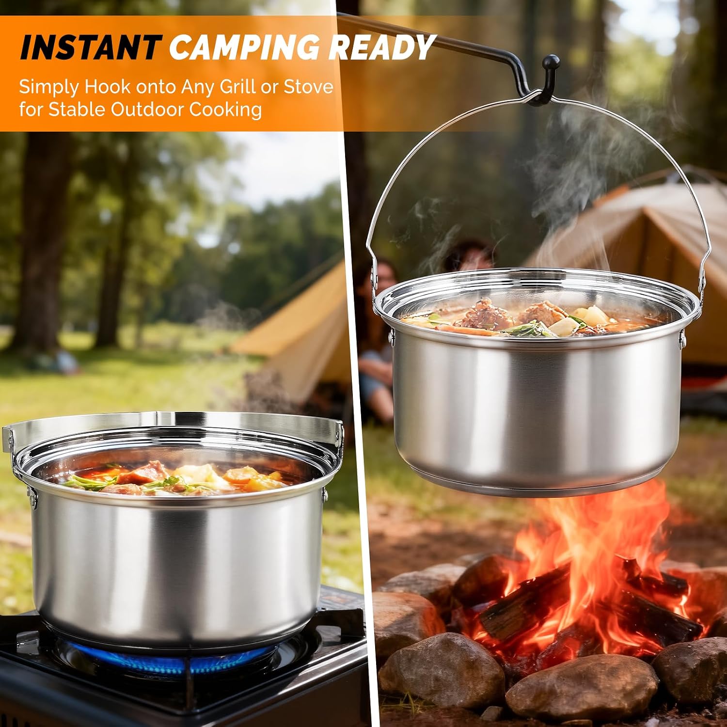 Juego de utensilios de cocina  - Camping Cooking Pot Set reseña y precio