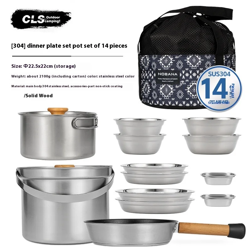 CLS & NOBANA Newset Camping al - Camping Cooking Set For 4 reseña y precio