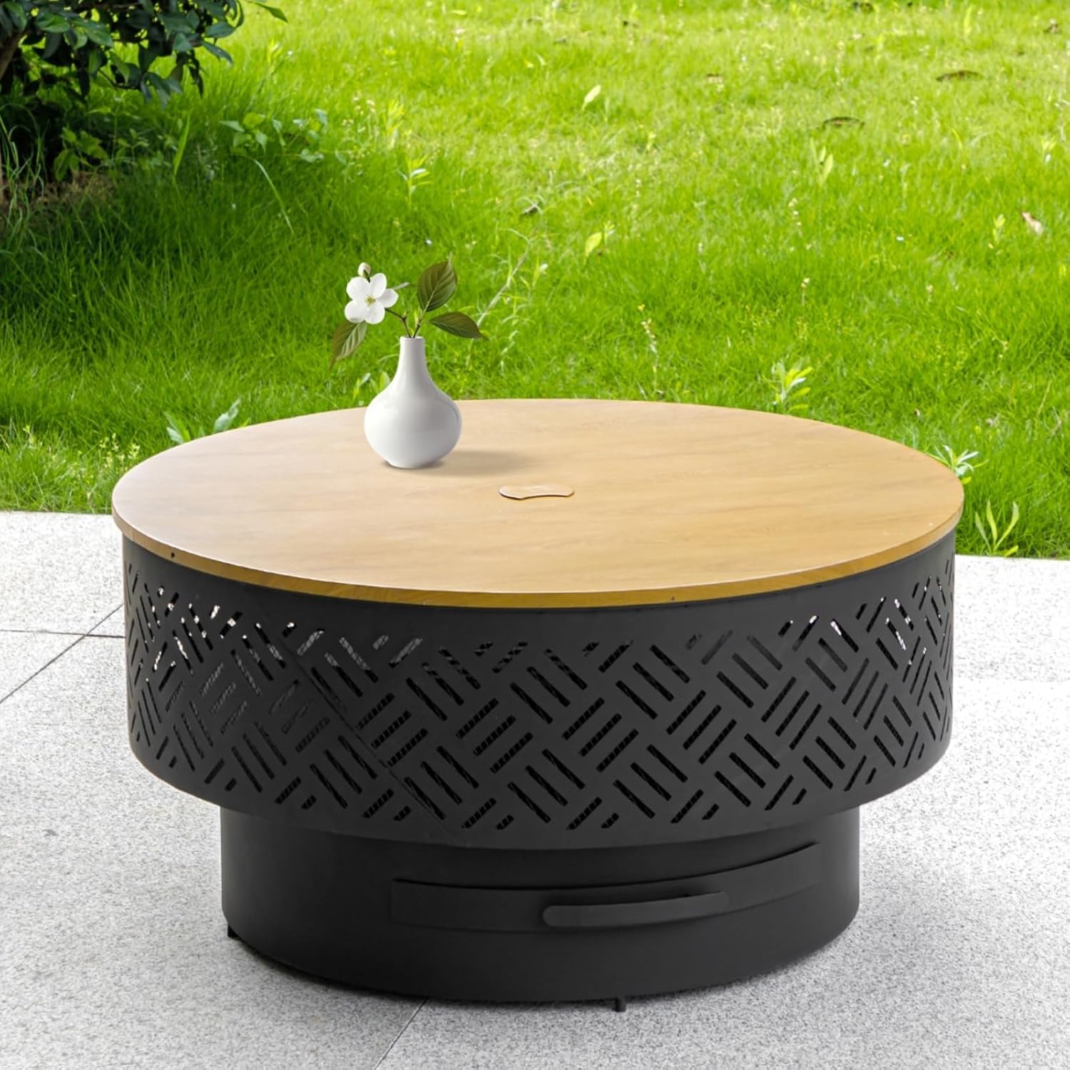 Mesa de fuego redonda de metal - Camping Cooking Table reseña y precio