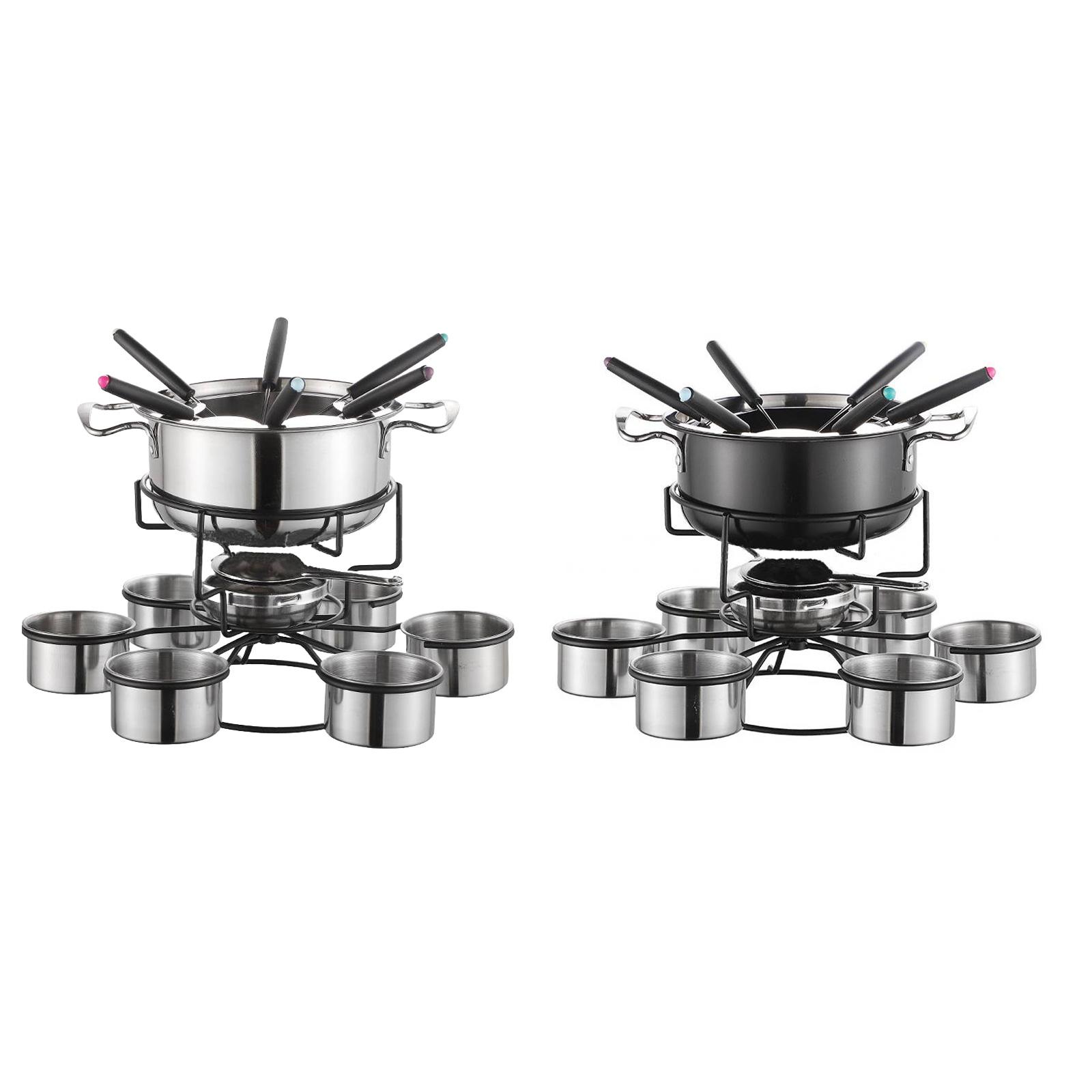 Juego de ollas para fondue, es - Camping Cooking Pot Set reseña y precio
