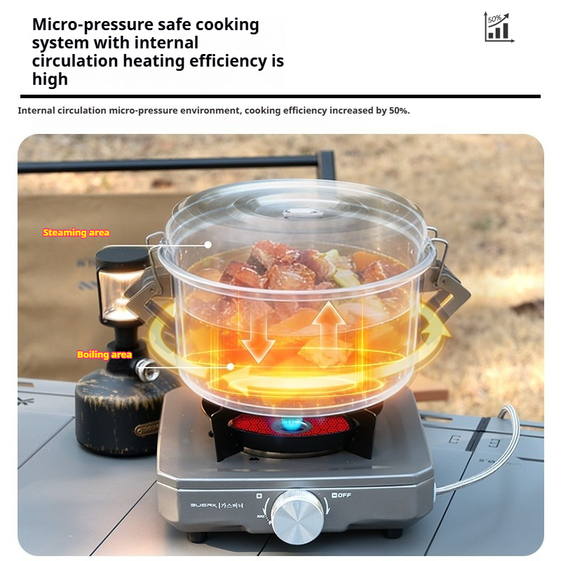 BUERK Juego de Olla a Vapor, S - Camping Cooking Pots And Pans Set reseña y precio