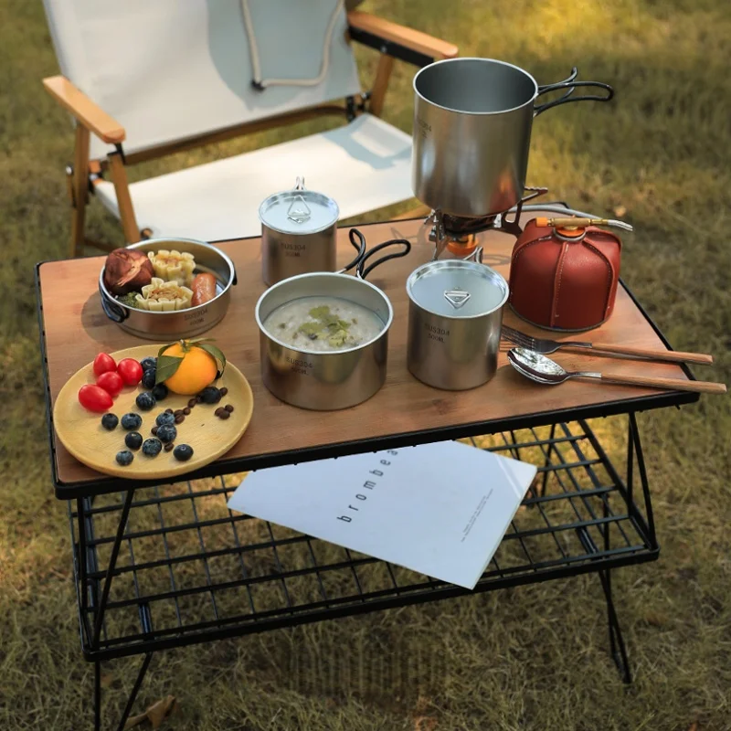2026 Juego de 5 piezas de uten - Camping Cooking Pots And Pans Set reseña y precio