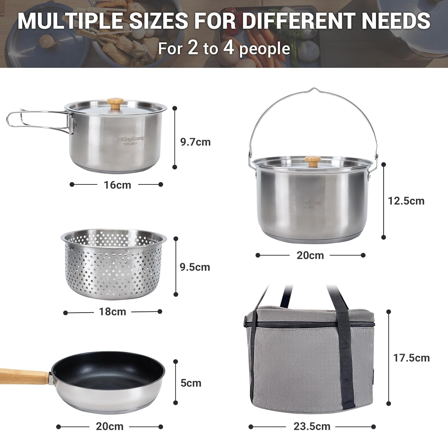 Juego de Utensilios de Cocina  - Camping Cooking Pots And Pans Set reseña y precio