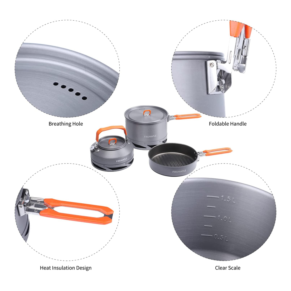 Fire Maple utensilios Camping  - Camping Cooking Pot Set reseña y precio