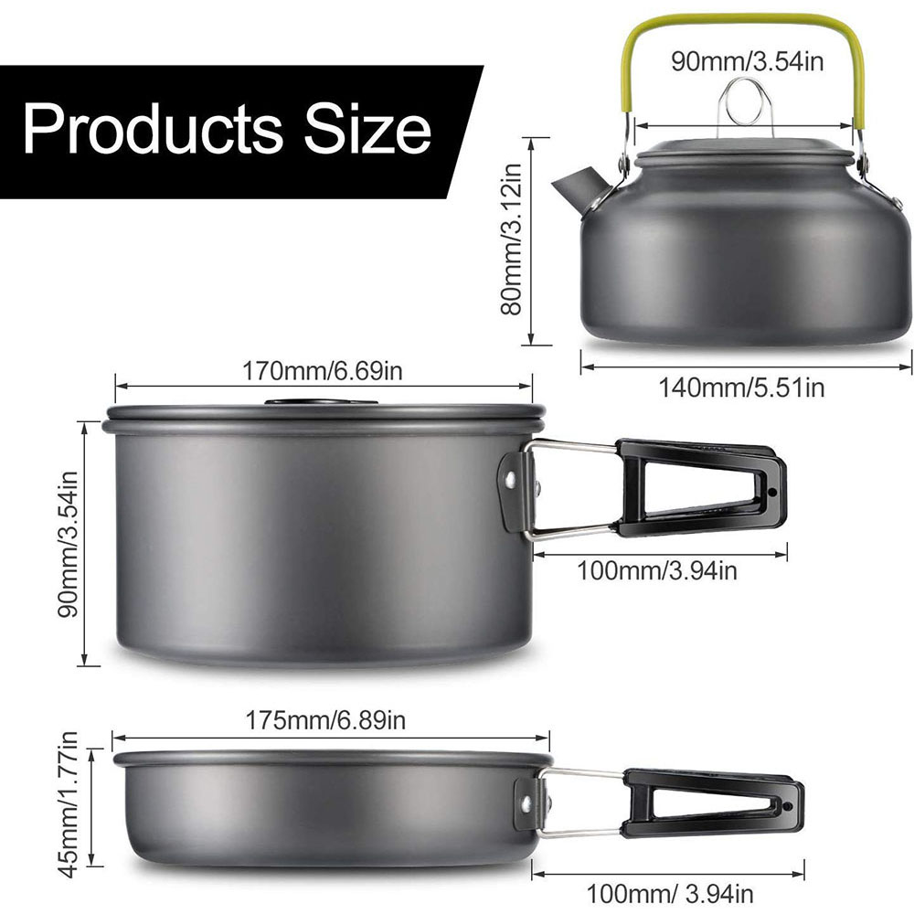 Juego de utensilios de cocina  - Camping Cooking Set For 4 reseña y precio