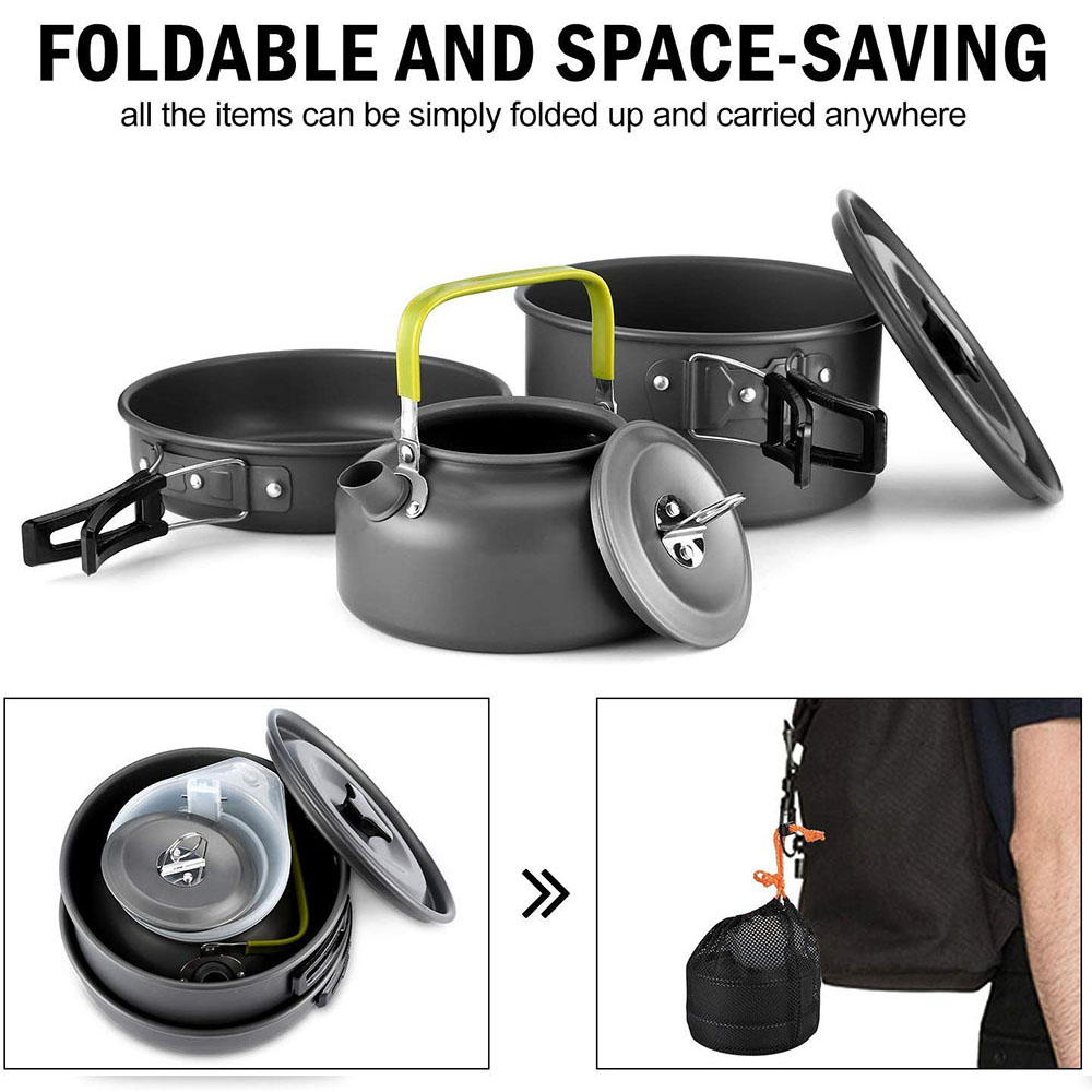 Juego de utensilios de cocina  - Camping Cooking Set For 4 reseña y precio