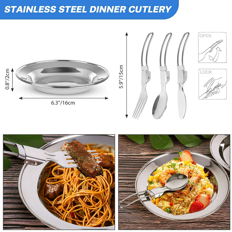 Juego de utensilios de cocina  - Camping Cooking Pots And Pans Set reseña y precio