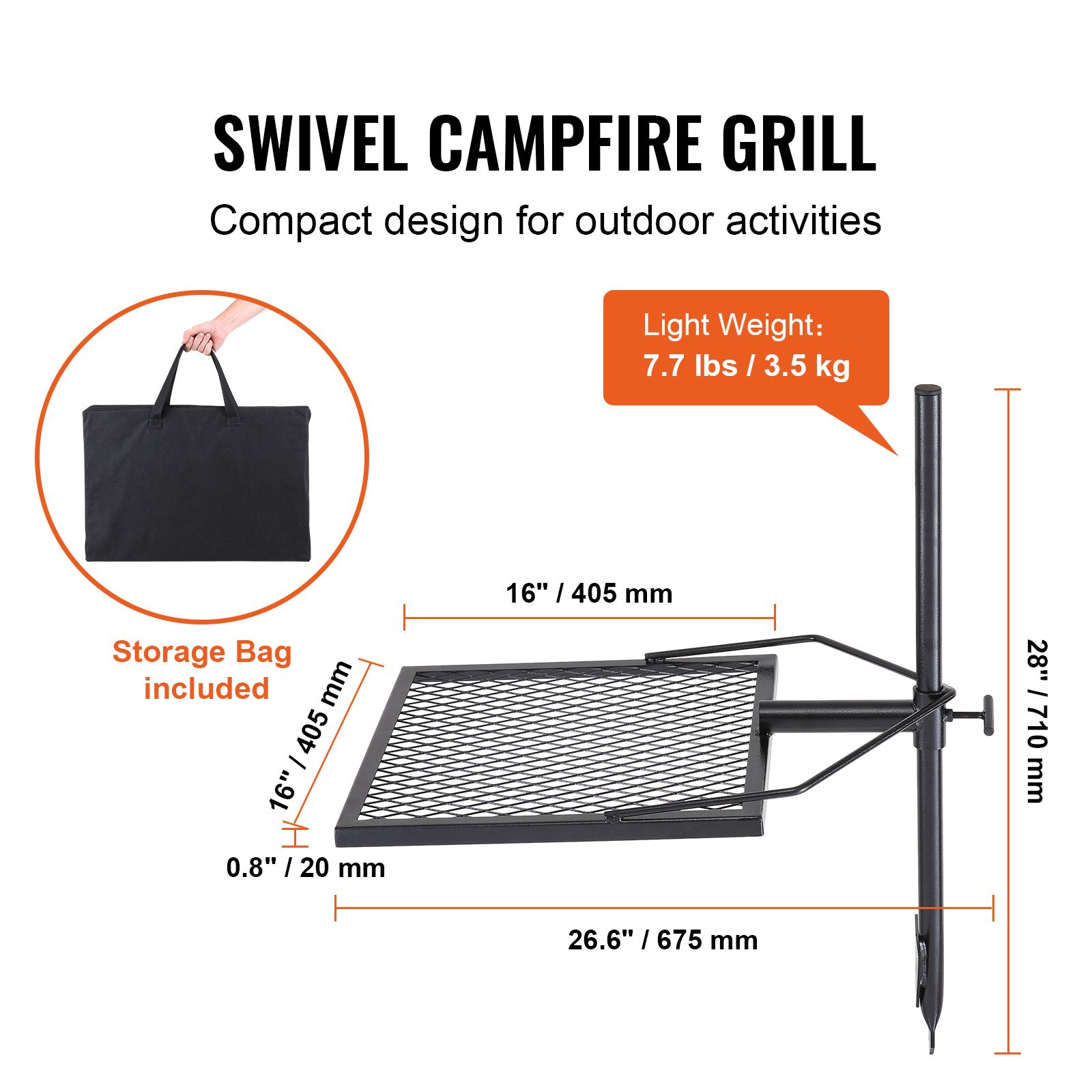 Parrilla Giratoria para Fogata - Camping Cooking Over Fire reseña y precio