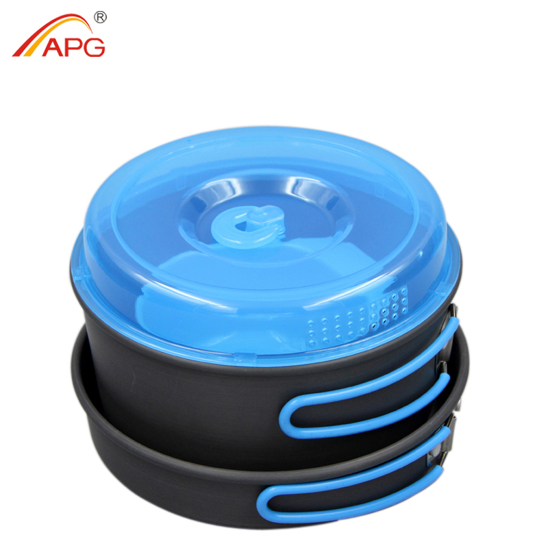 Utensilios de cocina para acam - Camping Cooking Pots And Pans Set reseña y precio