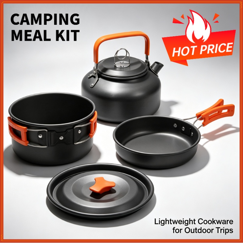 Juego de cocina para acampar,  - Camping Cooking Pot Set reseña y precio