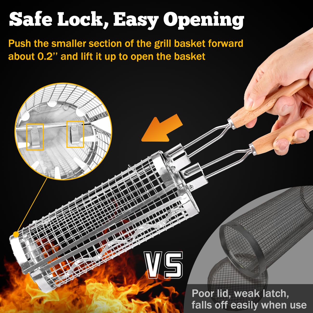 BUYYES-cesta rodante para parr - Camping Cooking Gadgets reseña y precio